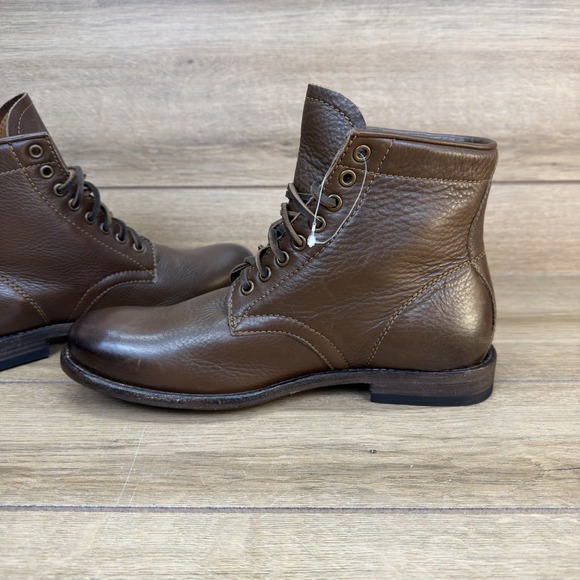 Frye Tyler Flex Lace-Up Vintage Leather Ankle Boots Mens Size 8 Dark Brown‎ NWOB main image 7